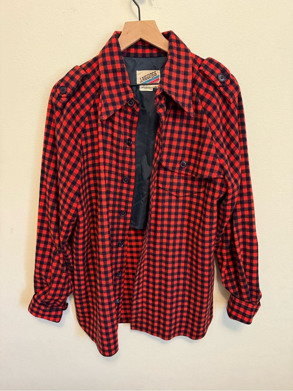 J. Riggings Vintage Red & Black Check Men’s Button-Up Shirt - Like New!